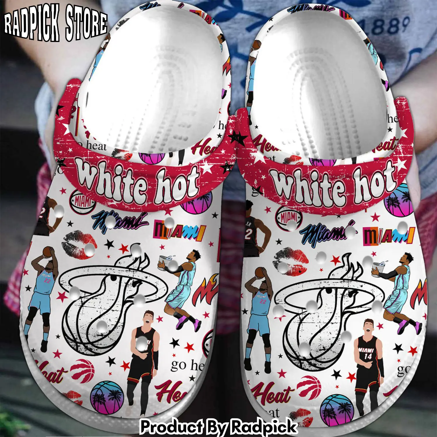 Radpick premium miami heat nba sport clogs shoes comfortable for men women rp6522226